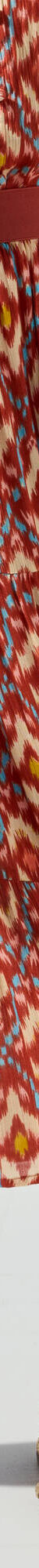 Jupe courte volantée imprimé ikat, crépon (terracotta) Jupe courte volantée imprimé ikat, crépon (terracotta)